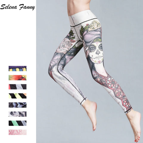 Beautiful Slim Print Quick Dry Yoga Pants Women Sport