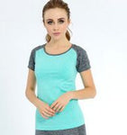 Quick Dry Stretch Slim Fit Yoga Tops Women Sport T Shirt